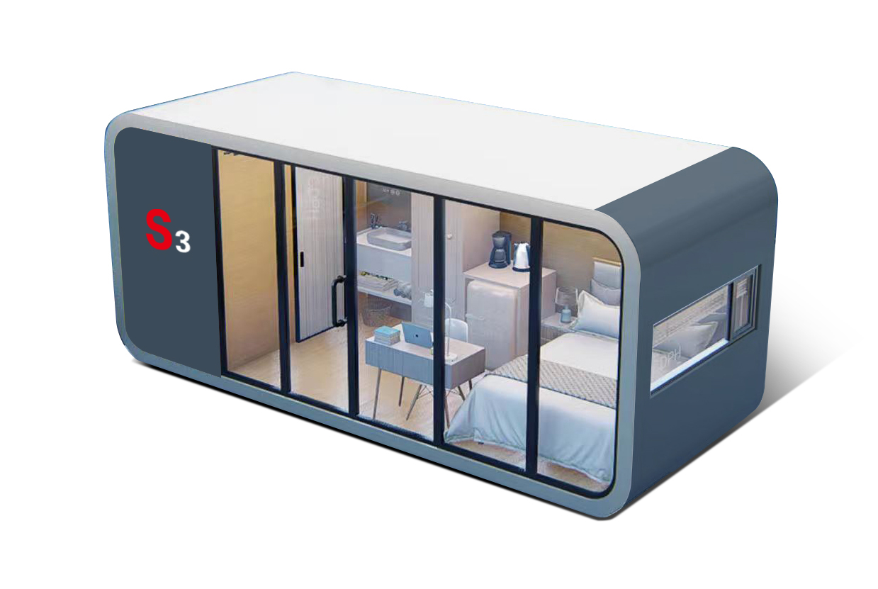 S3 苹果舱 12.3㎡双人迷你智能舱 玻璃定制门环保精装旅居屋